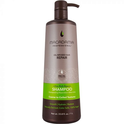 Шампунь ультра-увлажнение для сухих и жестких волос - (Macadamia Ultra Rich Repair Shampoo)